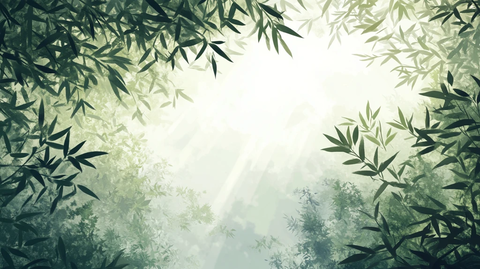 竹林背景插画