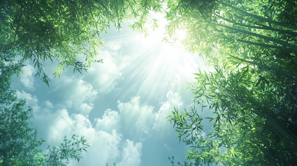 阳光竹林高清