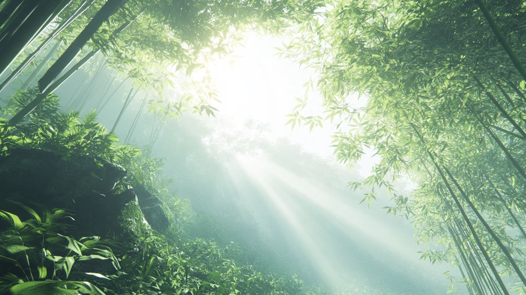 阳光竹林高清
