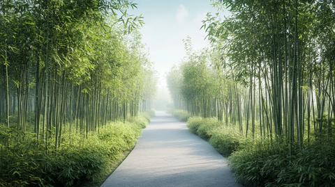 竹林道路素材
