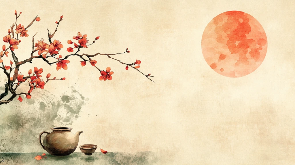 暖色调墨韵唯美红色