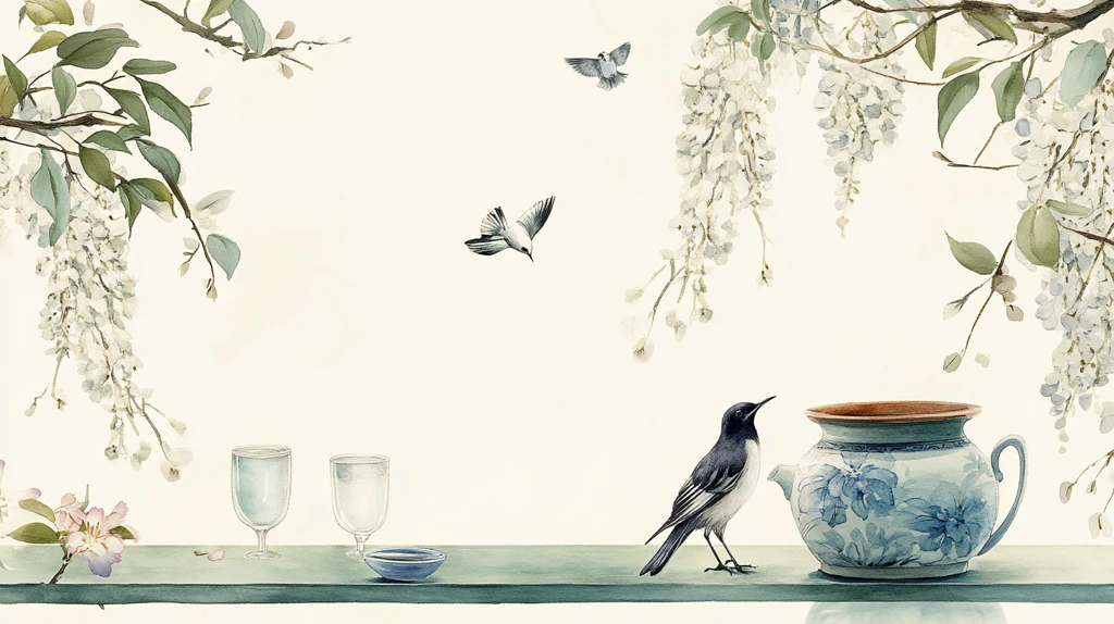 手绘花鸟背景墙