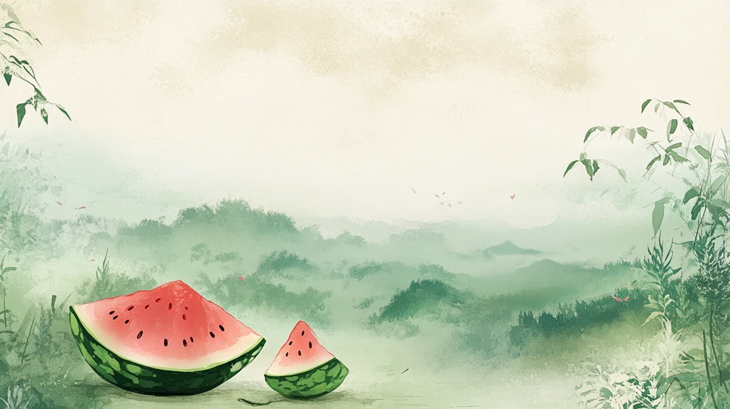 夏日西瓜插画