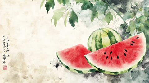 水彩西瓜风