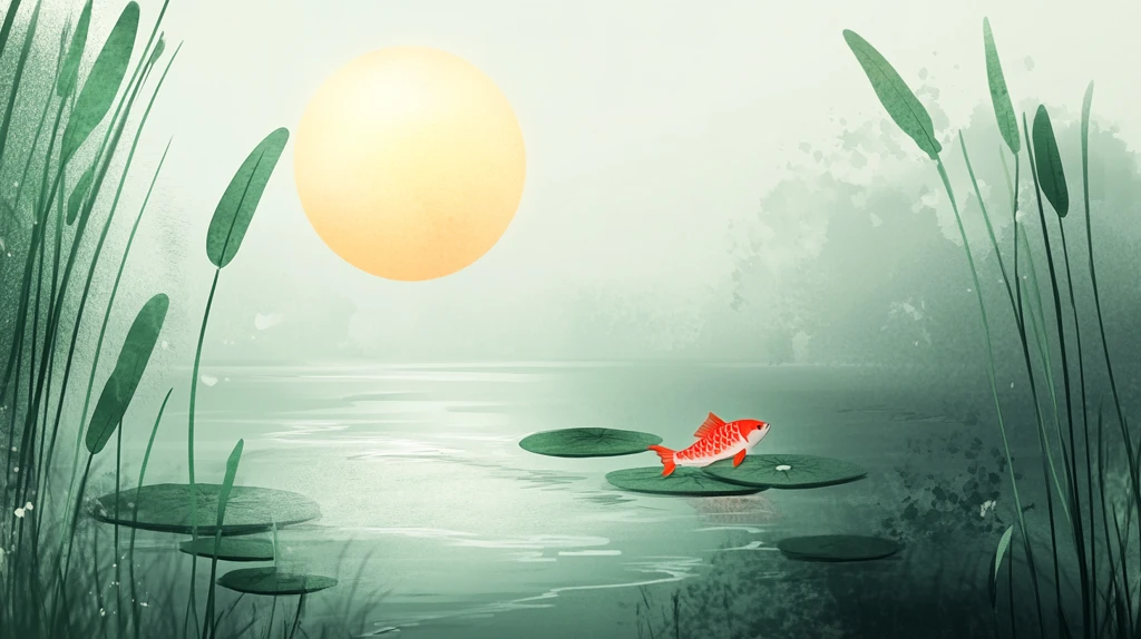 独守荷塘的红鲤鱼