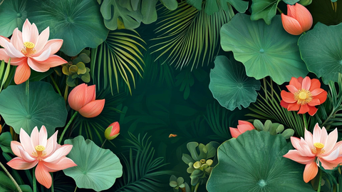 热带雨林花草树木背景