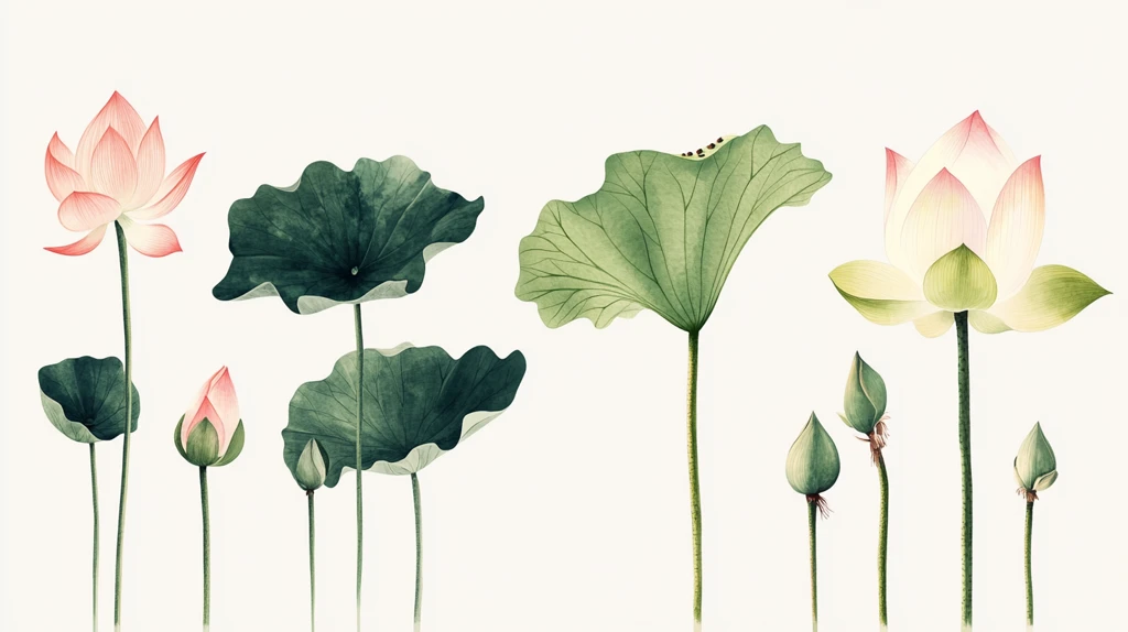 新中式莲花荷花