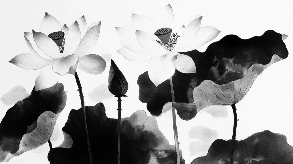 莲花池中夏至影