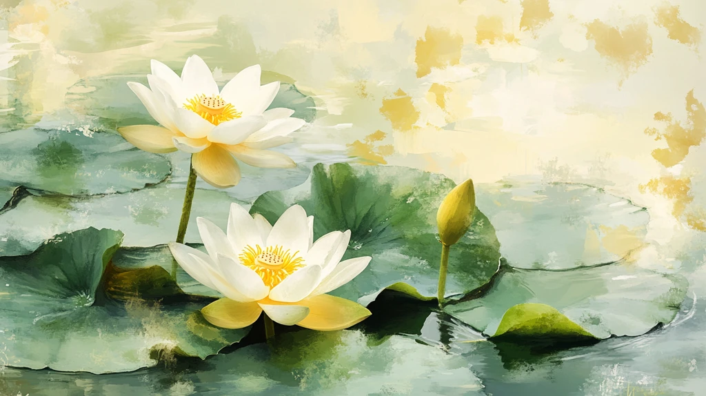 写实画莲花睡莲