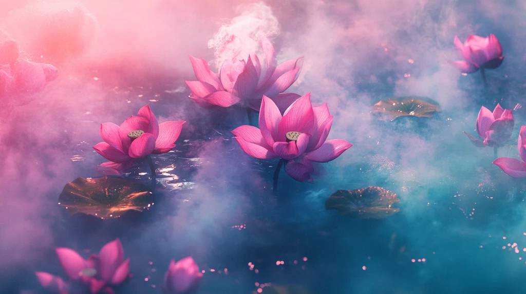 梦幻荷花意境荷花