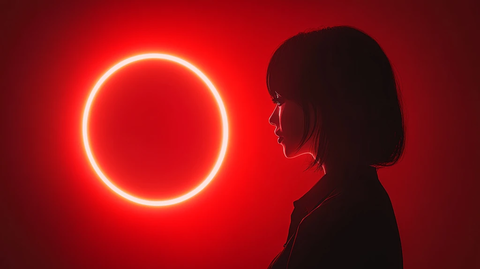 霓虹灯发光小女孩