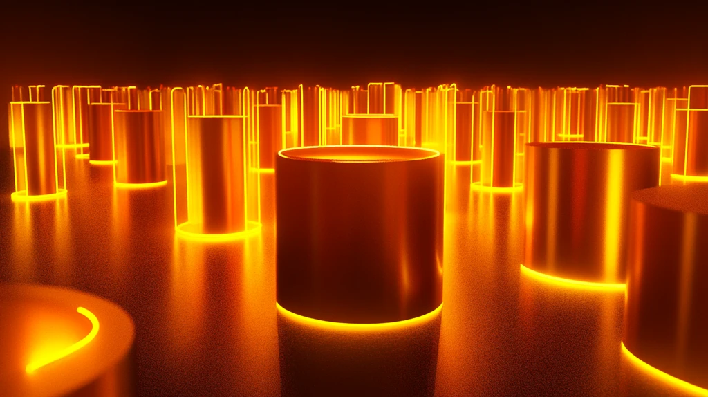 金色圆柱展示台