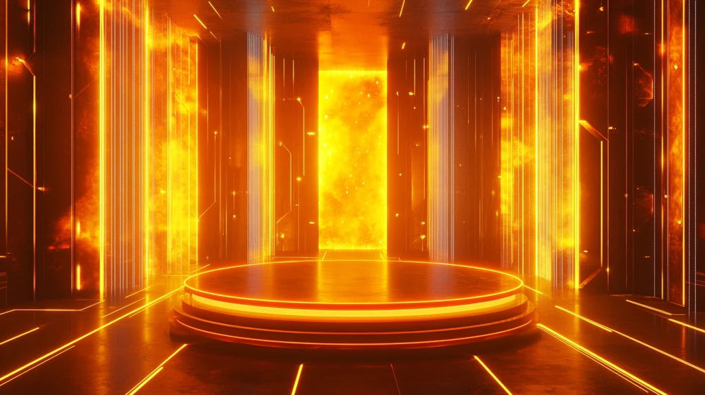 金色线条金色舞台