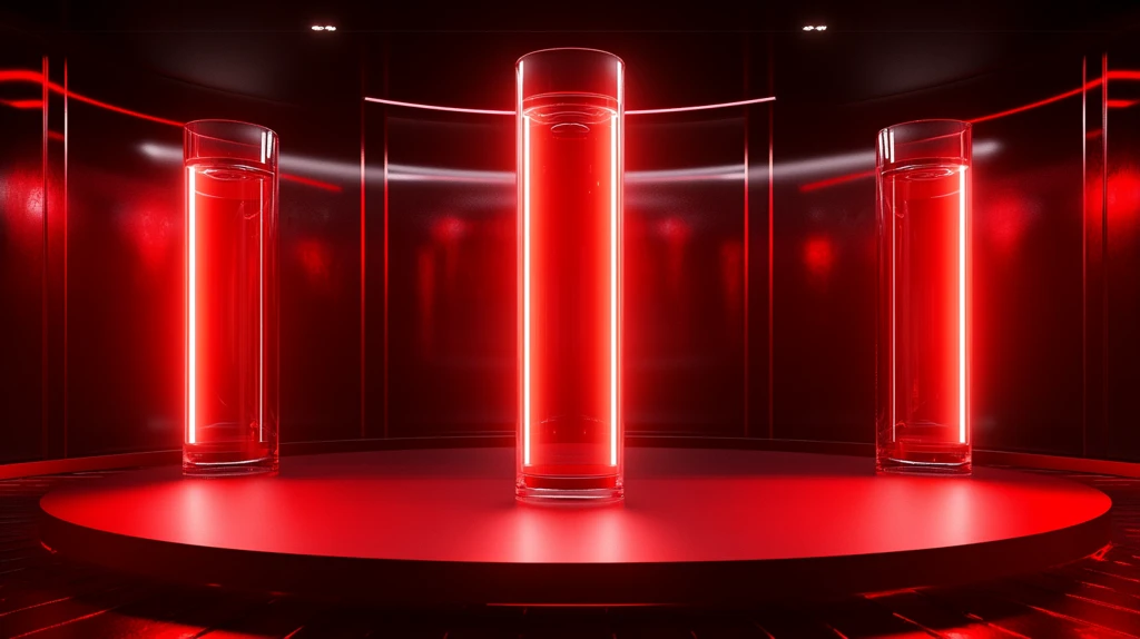 红色立体场景舞台展台