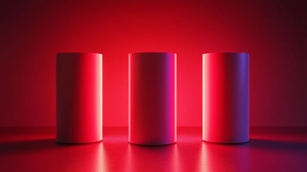 粉色圆柱体展示台