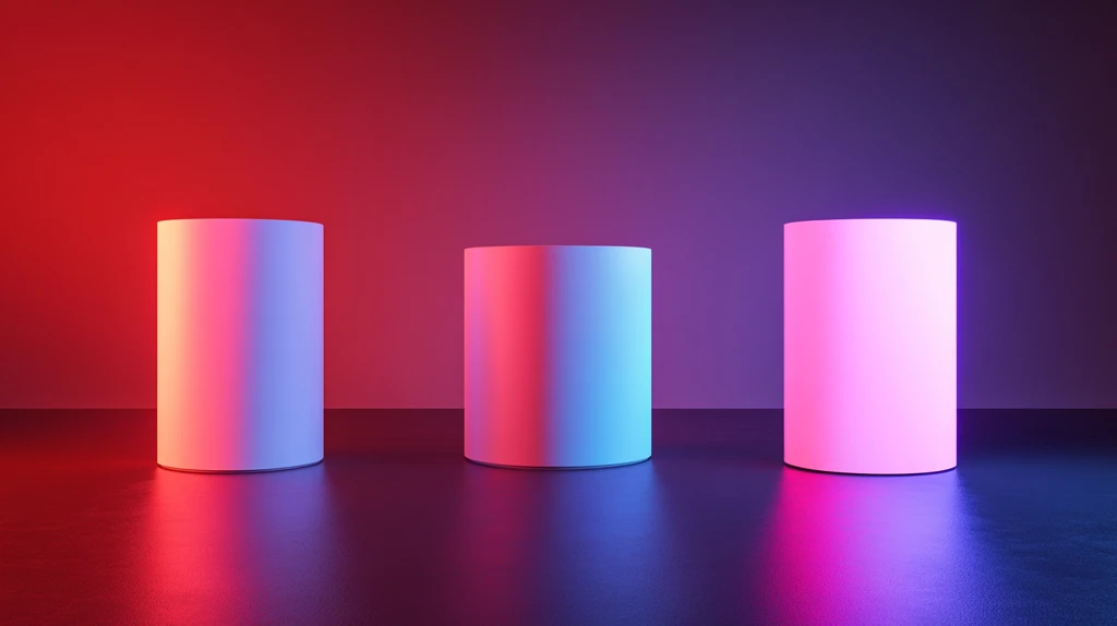 粉色圆柱体展示台