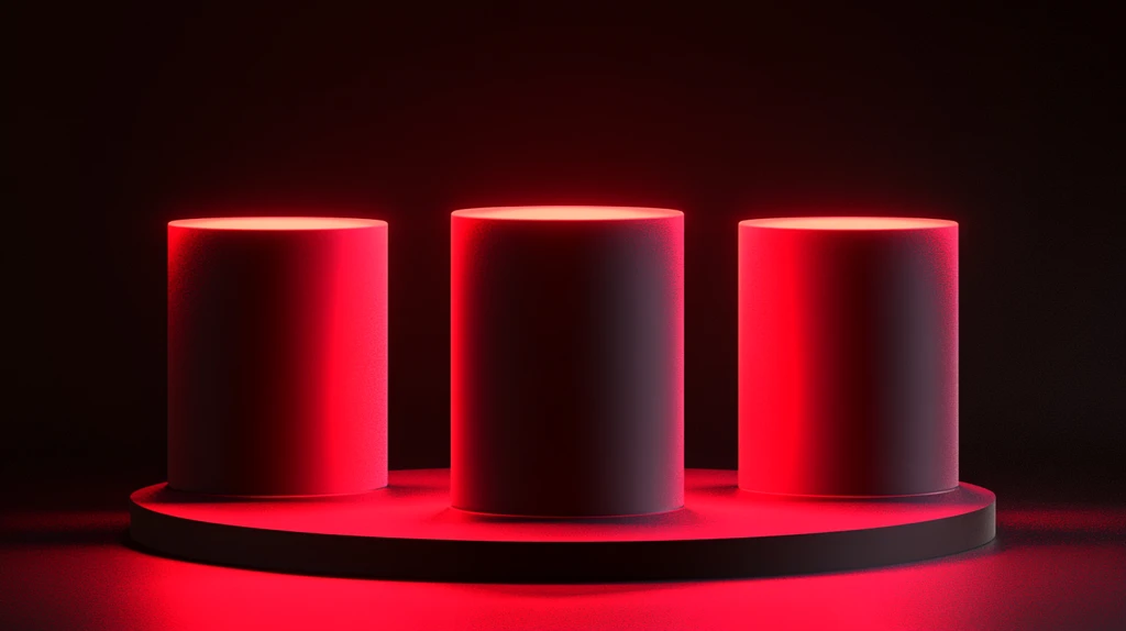 粉色圆柱体展示台