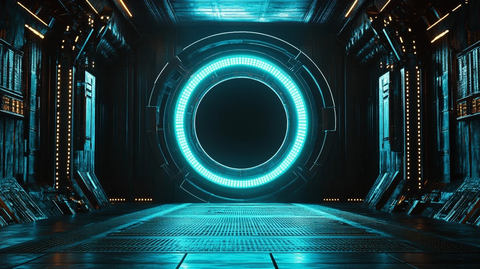 科技展科幻背景