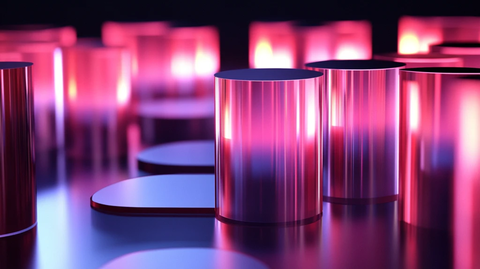 粉色圆柱体展示台