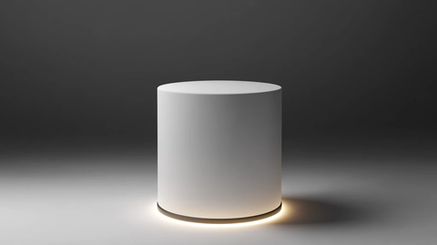 金色圆柱展示台