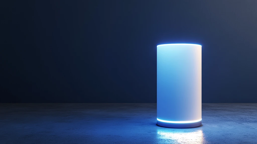 蓝色发光柱