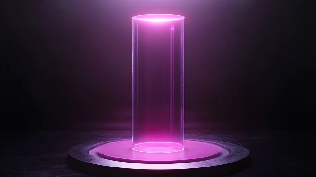 粉色圆柱体展示台