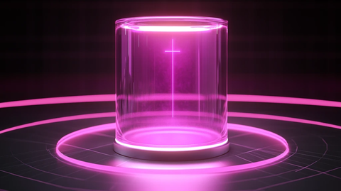 粉色圆柱体展示台