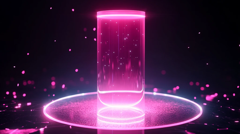 粉色圆柱体展示台