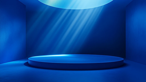 蓝色舞台展示背景