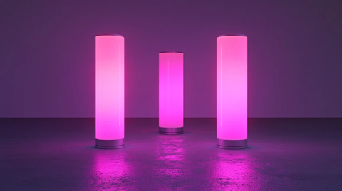 粉色圆柱体展示台