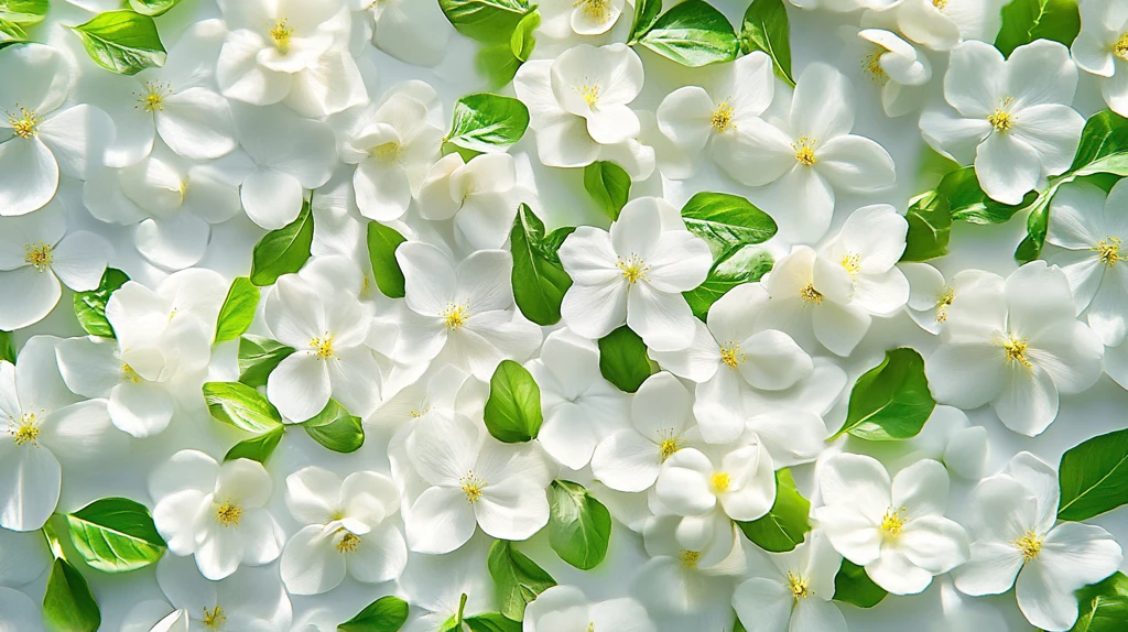 写实喷绘茉莉花