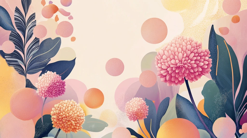 植物背景扁平插画