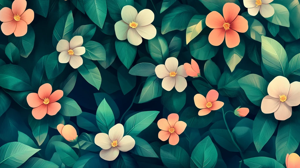 植物背景扁平插画