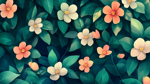 植物背景扁平插画