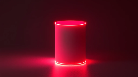 粉色圆柱体展示台