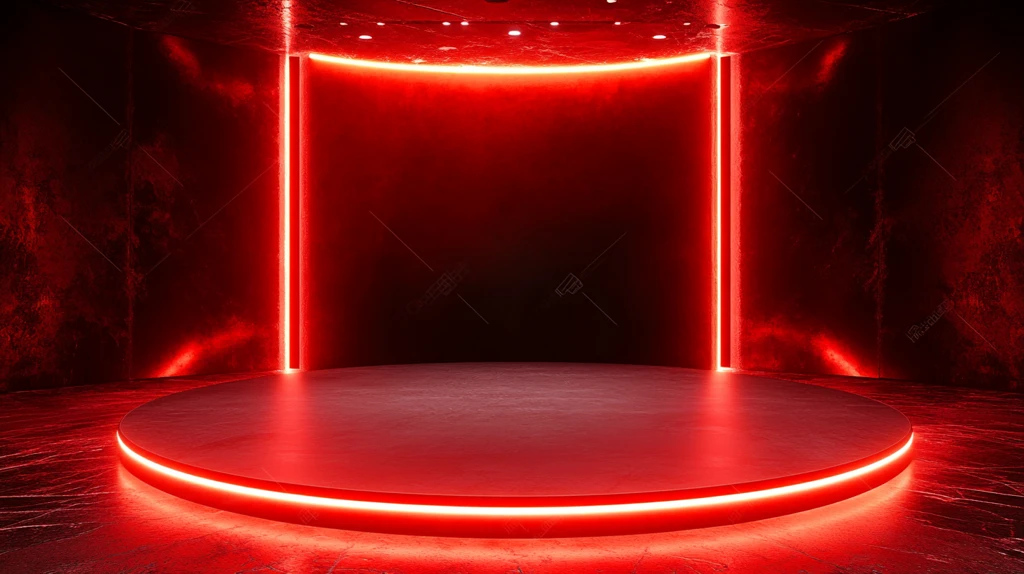 红色异形舞台