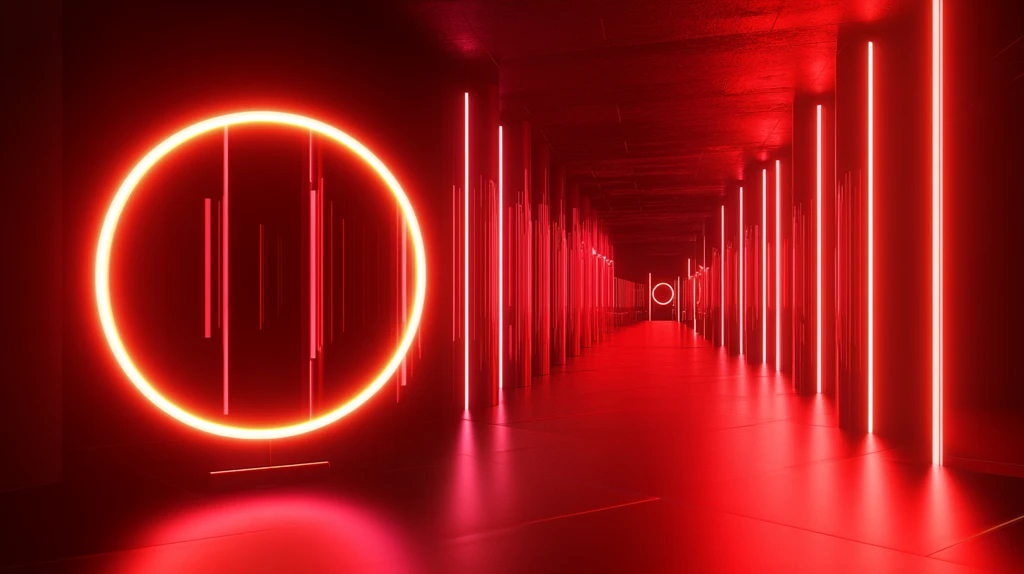 流光溢彩的霓虹灯走廊