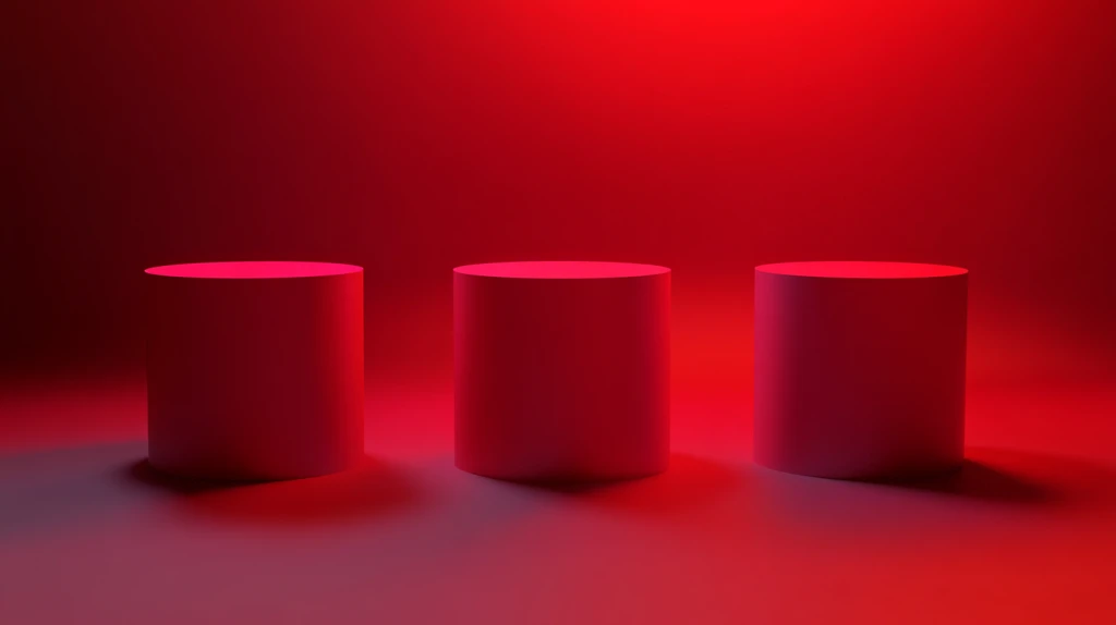 粉色圆柱体展示台