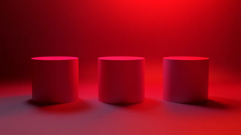 粉色圆柱体展示台