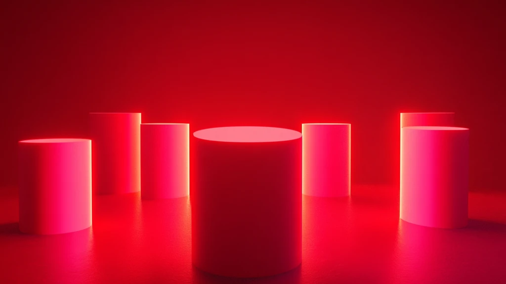 粉色圆柱体展示台