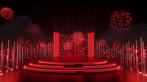 红金舞台效果图