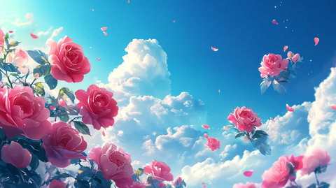 春日绚丽炫丽温柔玫瑰