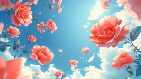 春日绚丽炫丽温柔玫瑰