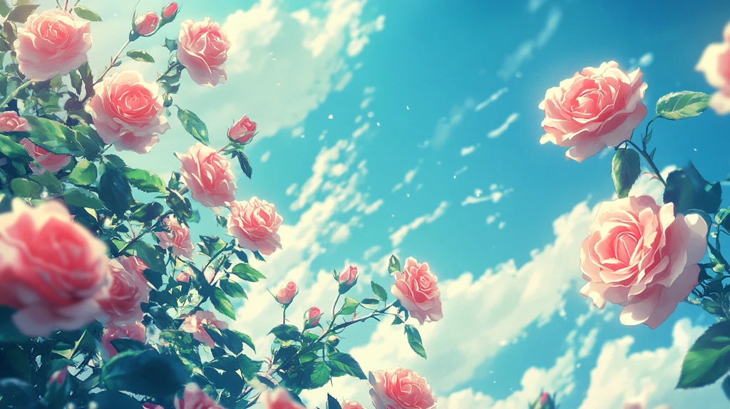 春日绚丽炫丽温柔玫瑰