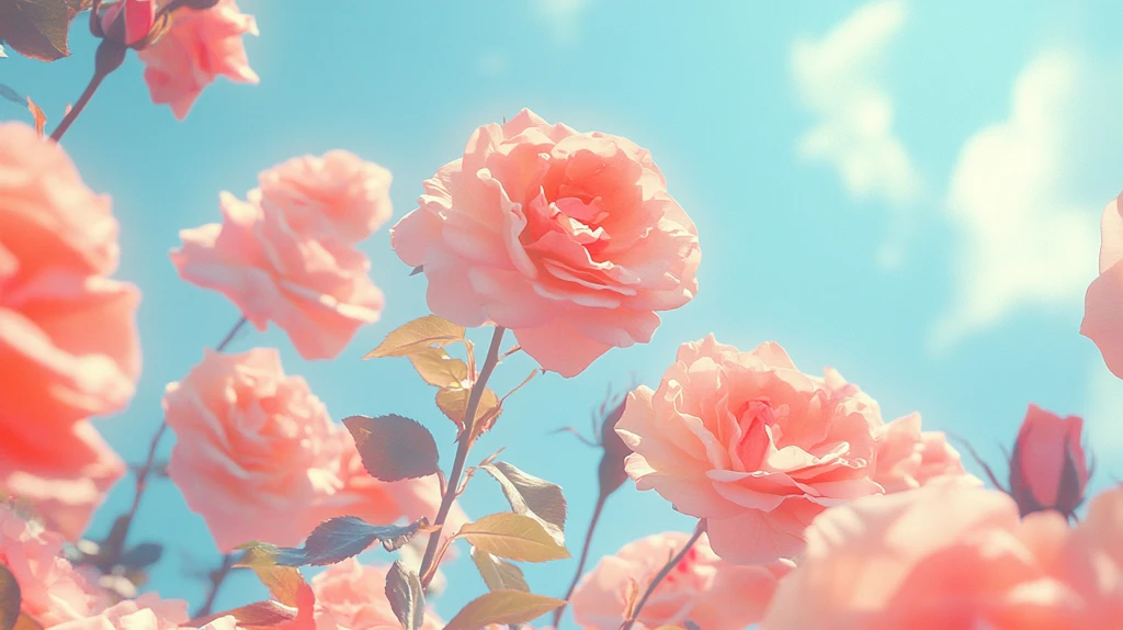 春日绚丽炫丽温柔玫瑰