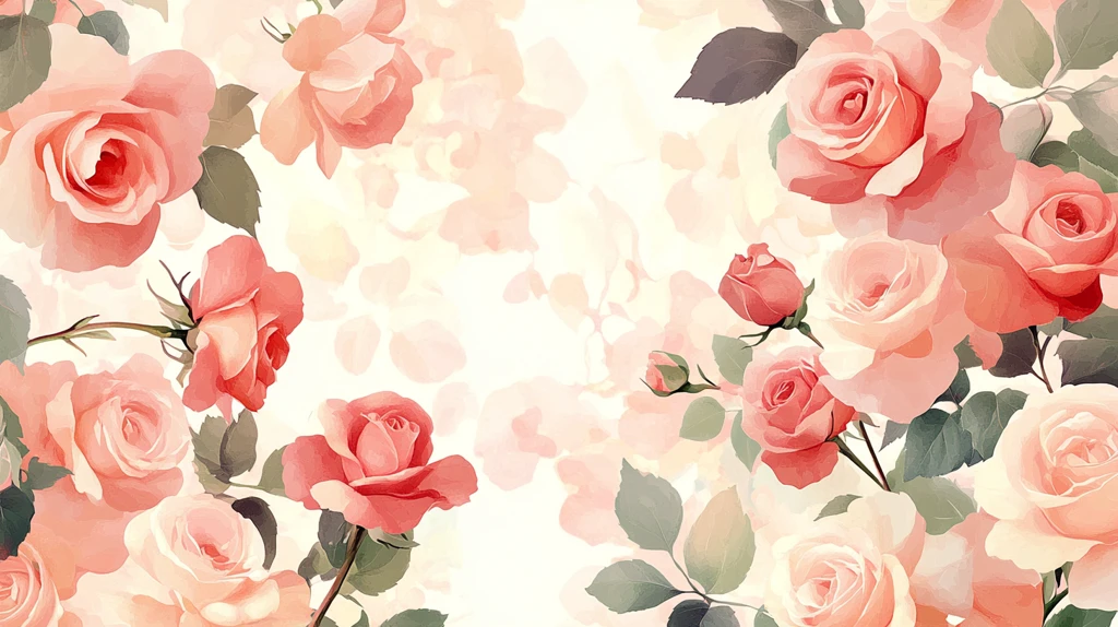 手绘玫瑰壁纸