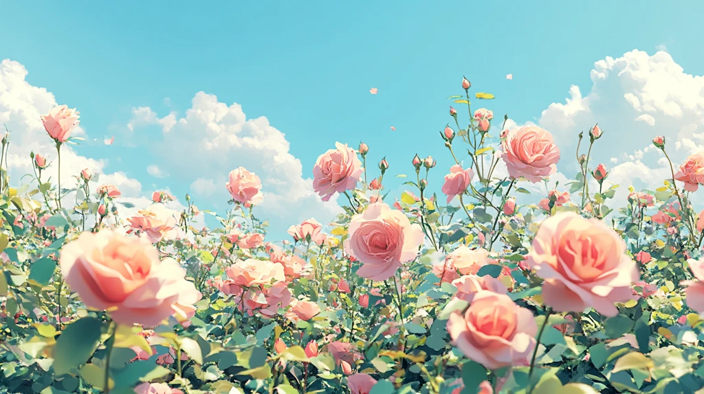 春日绚丽炫丽温柔玫瑰