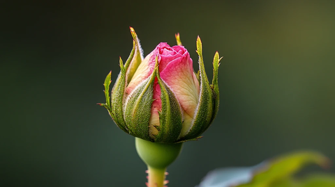 月季花花苞特写