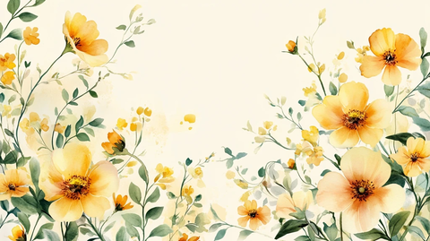 手绘花卉背景墙