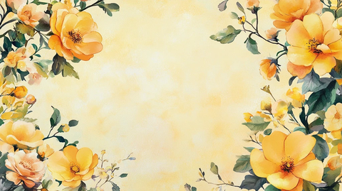 手绘花卉背景墙